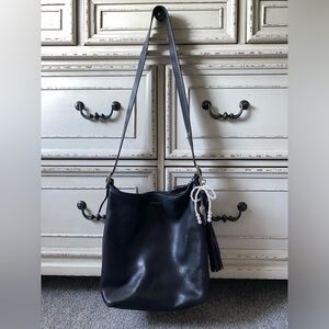 Coach Black Leather Shoulder Crossbody Bag